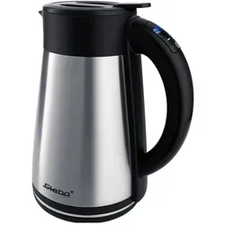 Steba Wasserkocher 1,5L WK 31 THERMO eds/sw, Wasserkocher, Silber, Schwarz