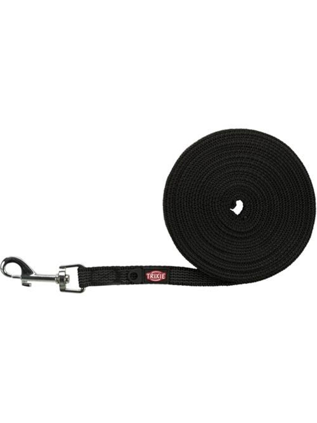 Trixie Tracking leash rubberised S-M: 5 m/15 mm - black