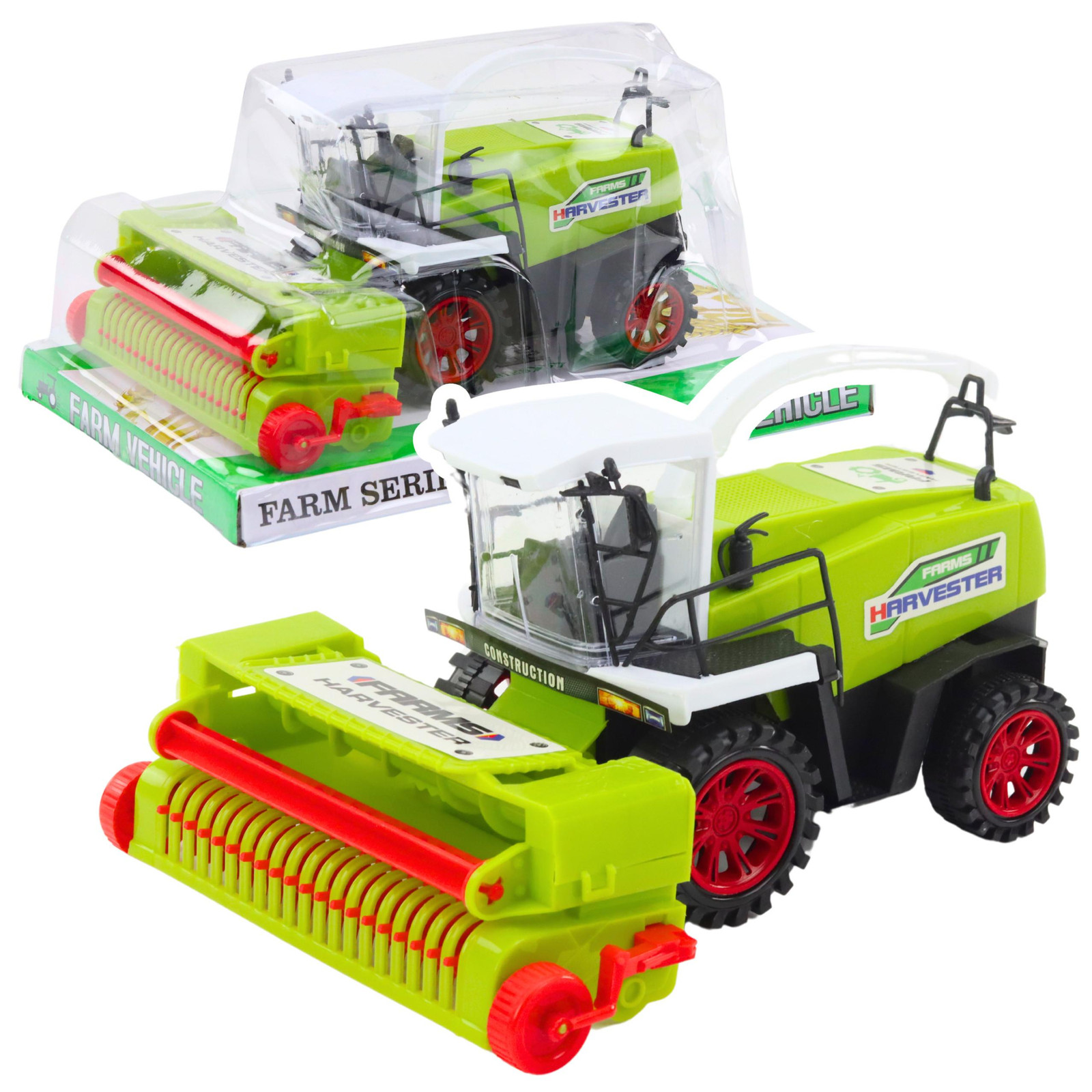 Lean Toys Speelgoed landbouwmaaidorser met aandrijving groen