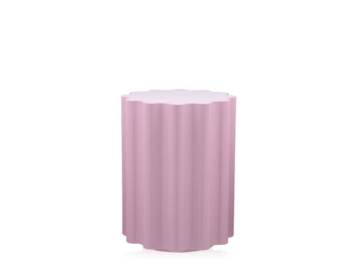 Kartell Sitzhocker Colonna rosa, Designer Ettore Sottsass, 46 cm
