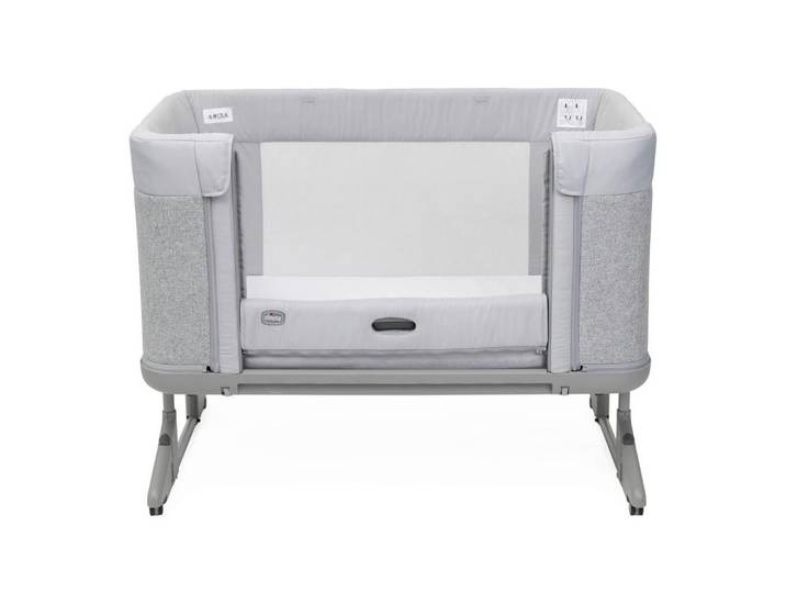 Chicco Beistellbett Next2Me Forever, Hellgrau, 121x91.1x73.8 cm, Netzfenster, höhenverstellbar, Babymöbel & Kindermöbel, Babyzimmer, Babybetten, Beistellbetten