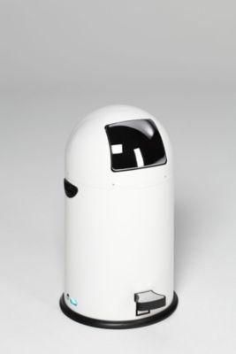 VAR Müllsackständer, 33 l, mit Fußpedal, Metallgriff, Inneneimer Stahl, weiß