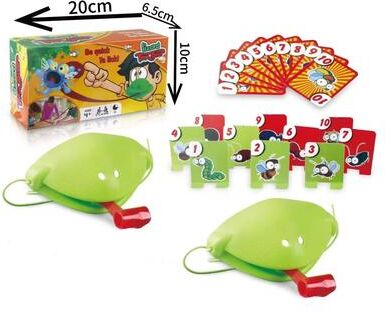 Inspired Finds Frog & Lizard Mask Tongue Flick Card Game Party Toy For Children green
