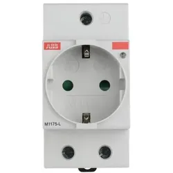 ABB, Steckdose, German Schuko Din Rail Socket with light