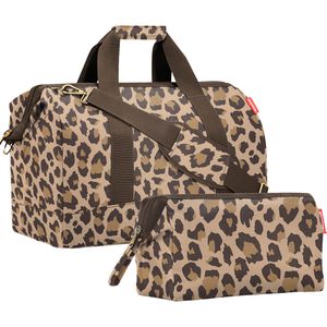 Reisenthel Reisetasche Allrounder L + Travelcosmetic, inklusive Kulturbeutel, leo macchiato, 2-teilig