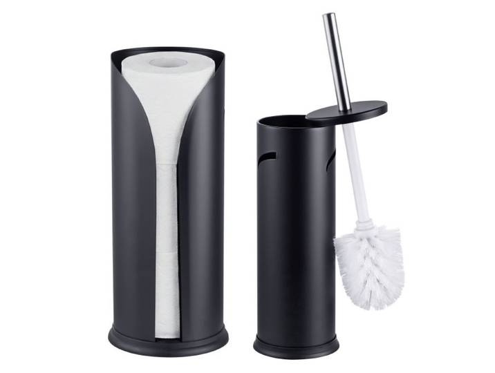 Relaxdays Badezimmer Set Rollenhalter & WC-Bürste