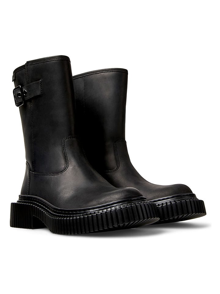 Camper Leder-Boots in Schwarz - 38