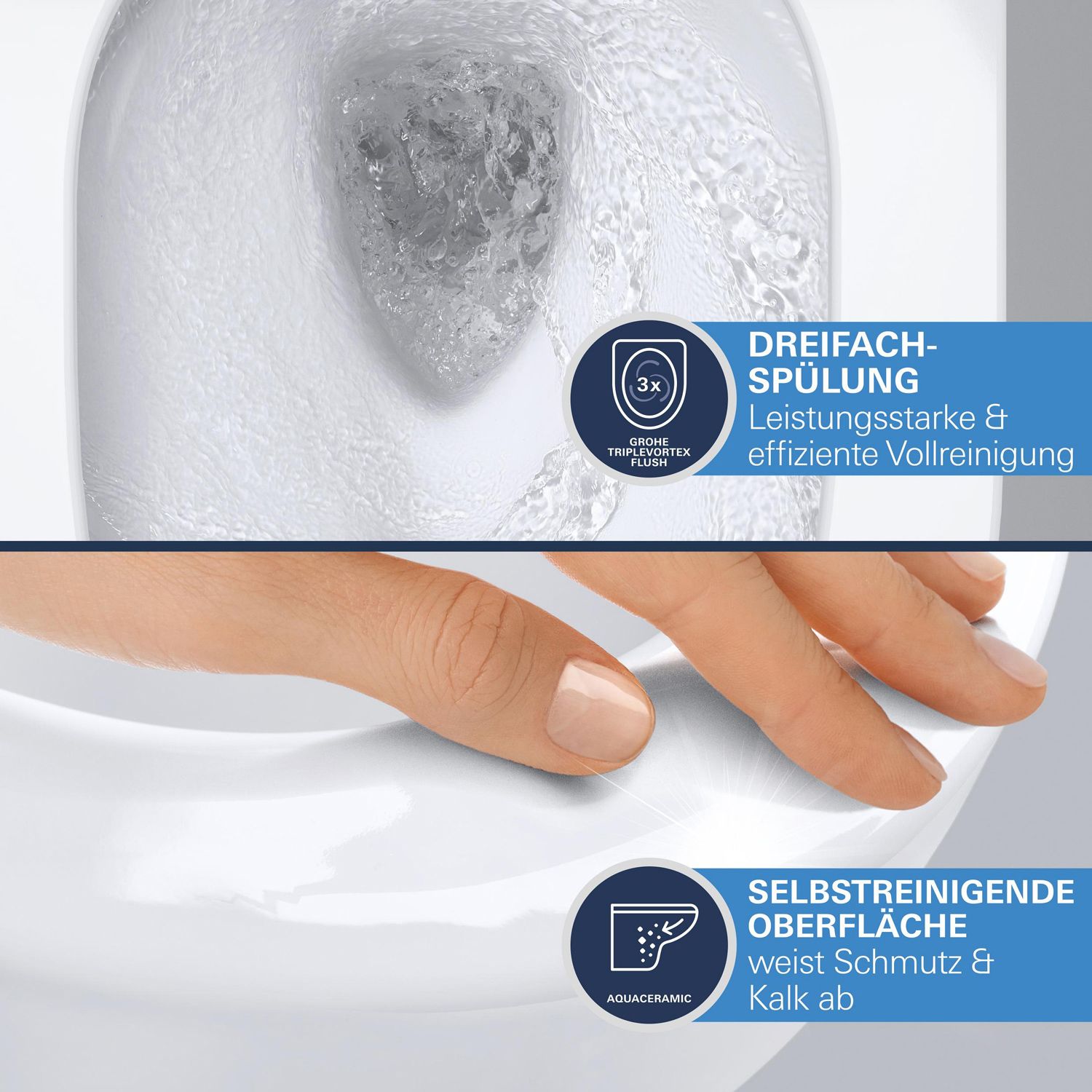 Grohe Sensia Dusch-WC Komplettanlage mit Rapid SLX, 113 cm, Badkeramik, 36509SH0, alpinweiß - alpinweiß