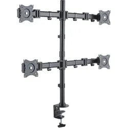 Purelink PureMounts Monitorhalterung - 4 Monitore (Tisch, 27", 8 kg), Monitor Halterung, Schwarz