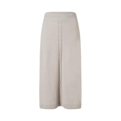 Midirock MAERZ MUENCHEN "Maerz Muenchen 399100 Rock Damen Bekleidung", Damen, Gr. 42, beige, 100% Schurwolle, Röcke