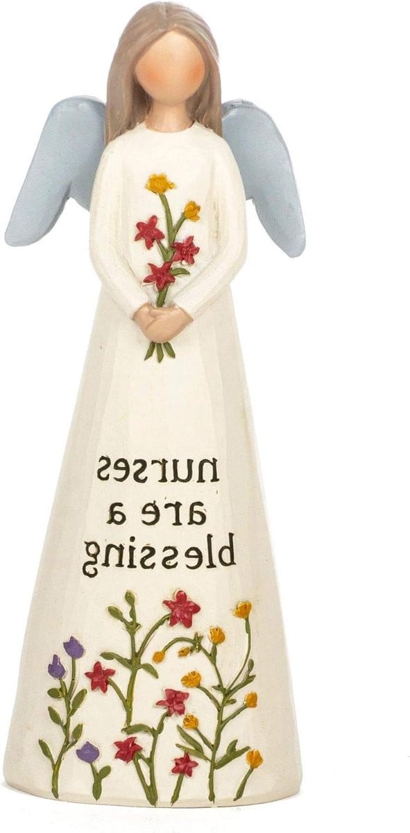 Engel Beeldje Decoratiebeeld voor Verpleegkundigen Thema - Multicolor - 12,7 cm