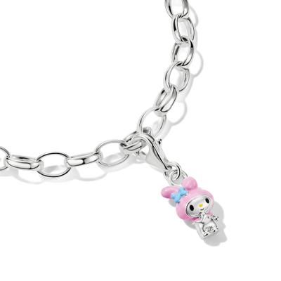 Charm-Einhänger THOMAS SABO "THOMAS SABO  Hello Kitty My Melody Charm - Original", pink (silberfarben, schwarz, rosa, hellblau, gelb), Charms, Damen, Metall, Emaille