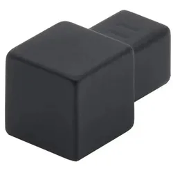 Eckstücke Quadratprofil Alu schwarz (H= 11mm, 2Stk)