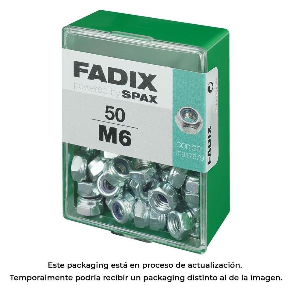 Fadix Box m 50 unit. self-brake nut zinc m 6 (49376957)