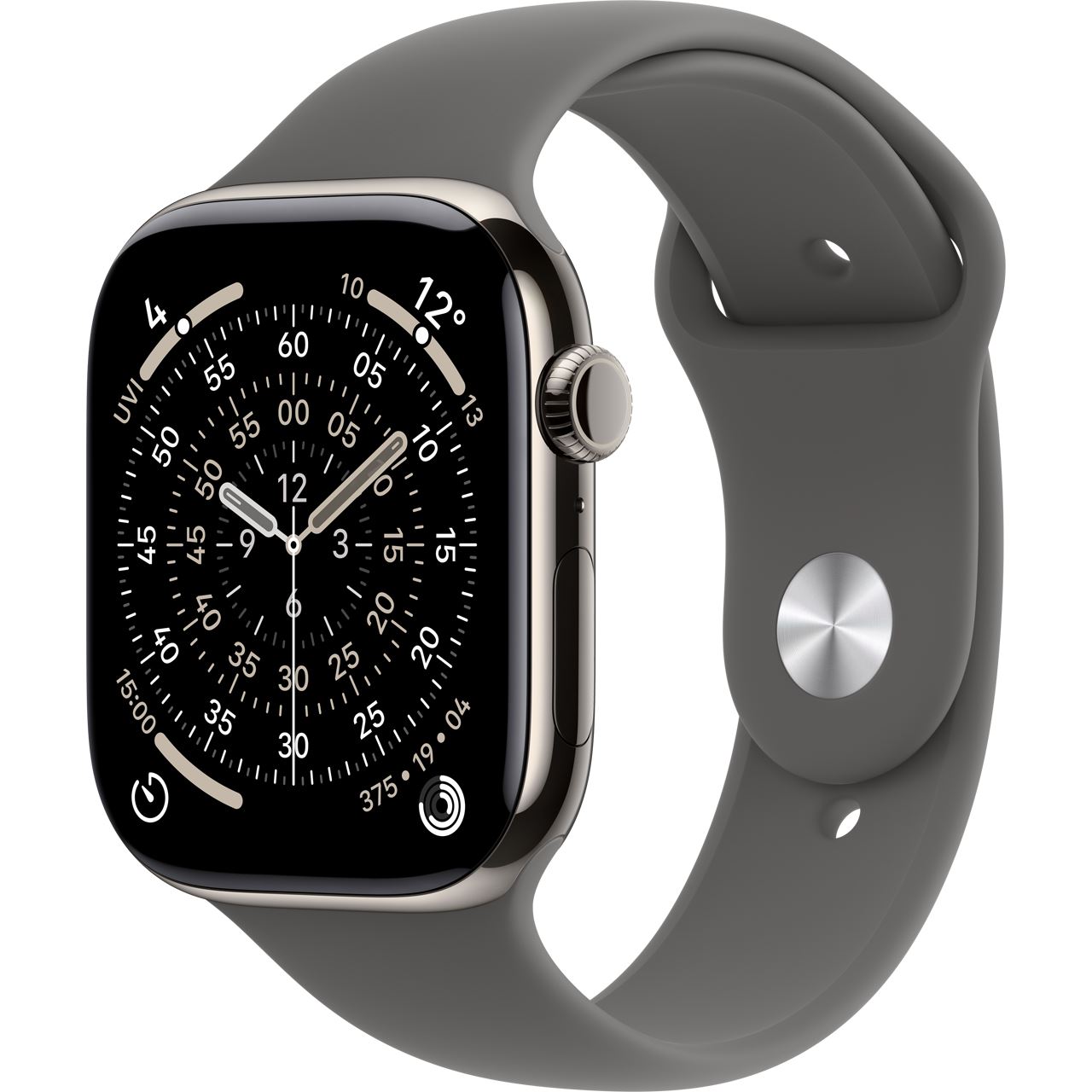 Apple Watch S11 2025 Titan Natur Cellular 46mm (Sportarmband steingrau) S/M