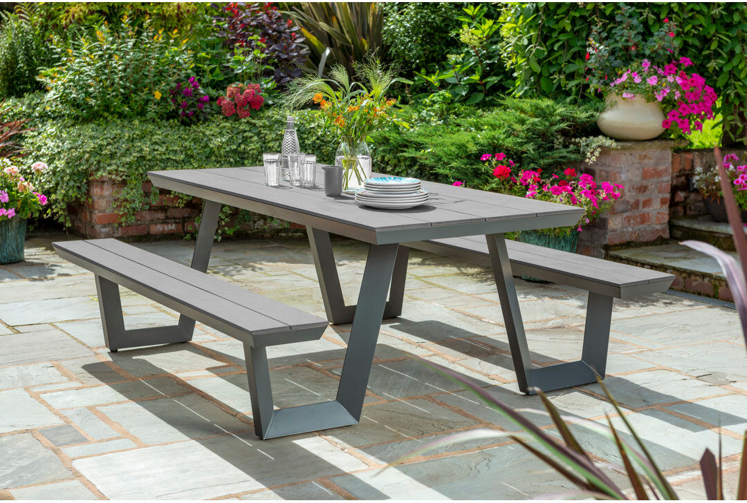 Sol 27 Outdoor Pim Wembly Picnic Set in Anthracite Mid Grey 6