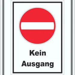 HB-Druck Kein Ausgang Aufkleber A1 (594x841mm)