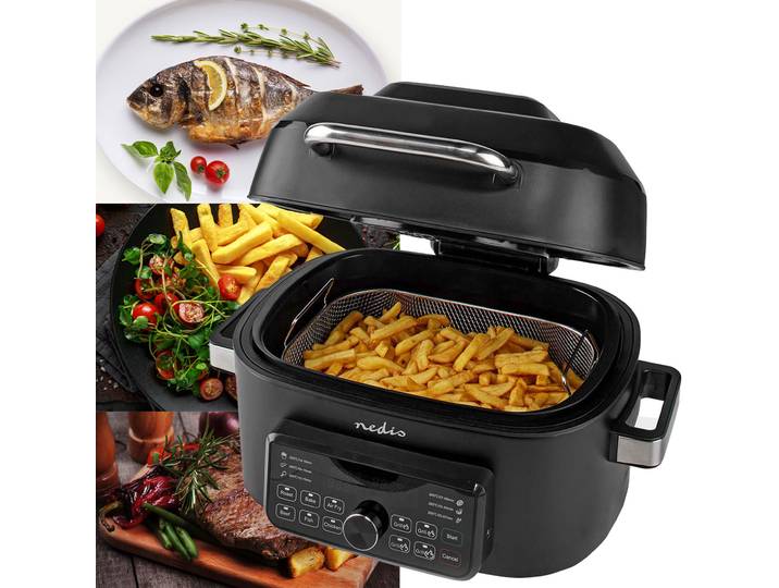 Digitaler Heissluft-Fritteusegrill, 6 l, Timer, Air Fryer, 1660 W