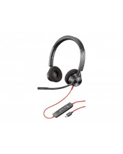 HP Poly Blackwire 3320-M 3300 series Headset On-Ear kabelgebunden aktive Rauschunterdrückung USB-C Schwarz Zertifiziert für Microsoft Teams (76J19AA)