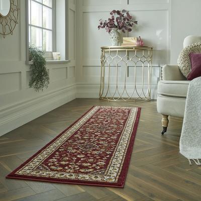 Läufer FLAIR RUGS "Sherborne", rot, B:60cm H:8mm L:300cm, Kunstfaser, Teppiche, Läufer