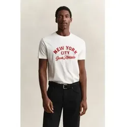 Gant für Herren. 2003447 Graphic T-Shirt cremeweiß (S), Lässig, Baumwolle, Kurzarm