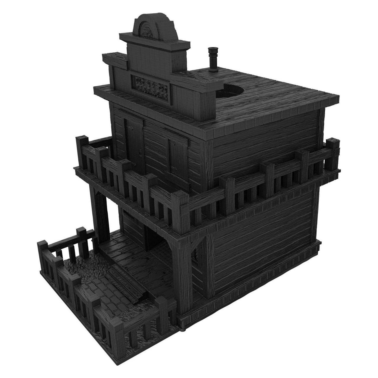 Feldherr Fates End Würfelturm Ghost Town schwarz, 3D-gedruckt, modular (Kunststoff) (376885)