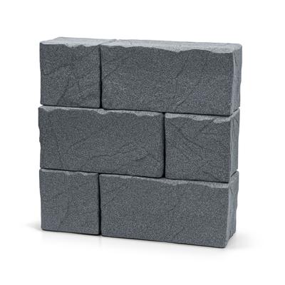 Regenwassertank ARVES "Stone Block", grau (grau glatt), B:114cm H:116cm T:38cm, Polyethylen, Regentonnen
