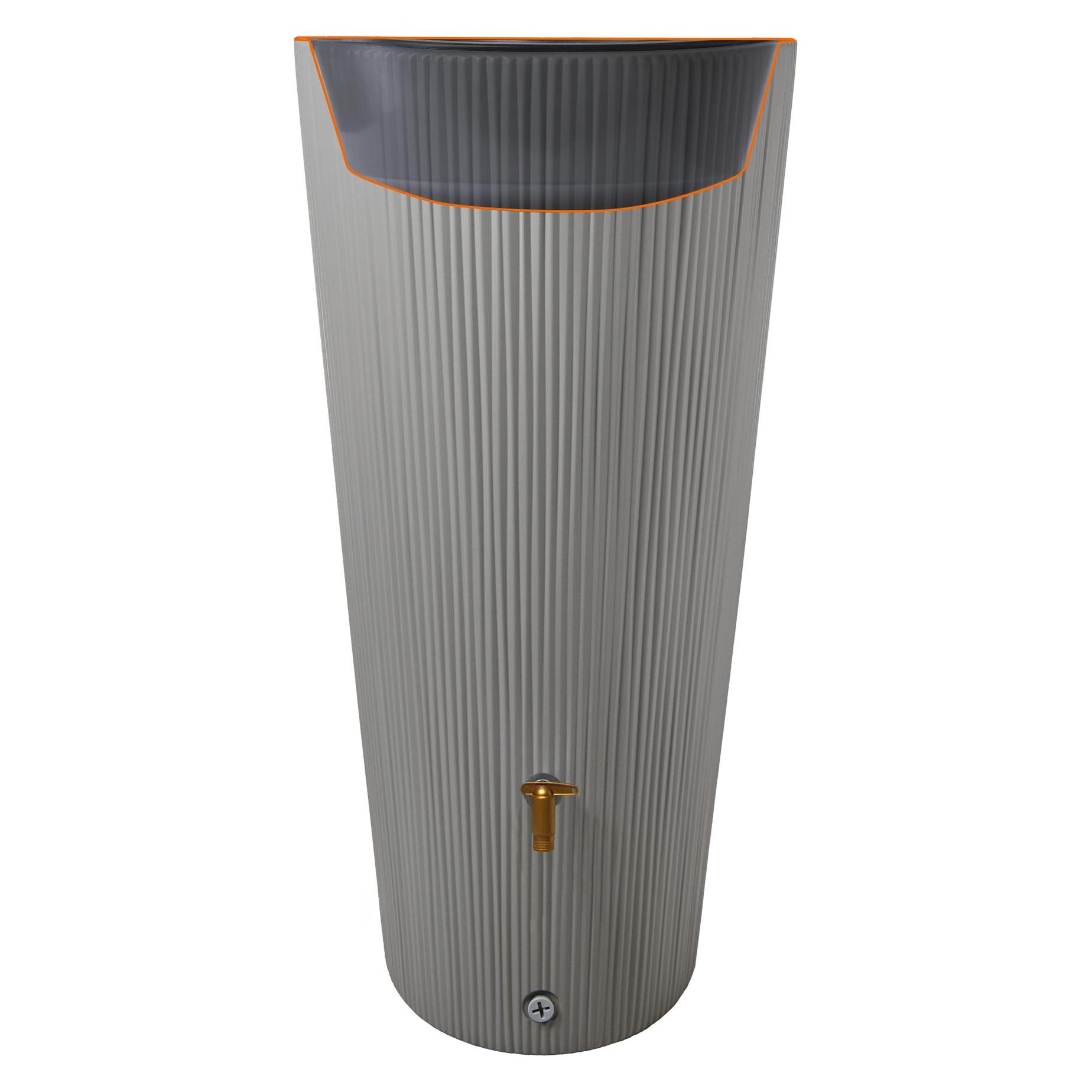 Graf Regenspeicher " VASO 2 in 1 " zinkgrau - 220 l inkl. Pflanzschale (220 l) (4023122218210)