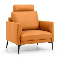 Segmüller Werkstätten Sessel Silenzio03 Leder Orange Safran