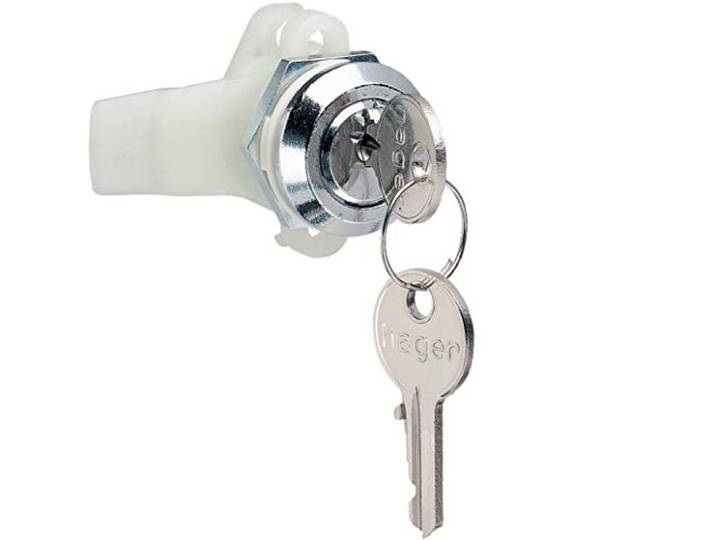 Cerradura con llave de sierra nº 1242E\, para armarios quadro4/5/plus