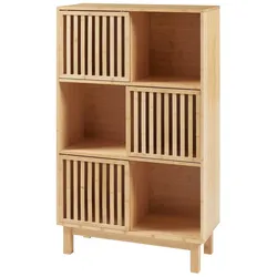 Helloshop26 - Mehrzweck-Bücherregal Ablage 126 x 76 x 33 cm Bambus natur