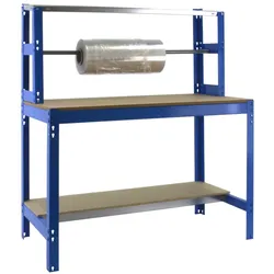 Proregal Packtisch Buffalo | HxBxT 84x120x76cm | Traglast 600kg | Blau
