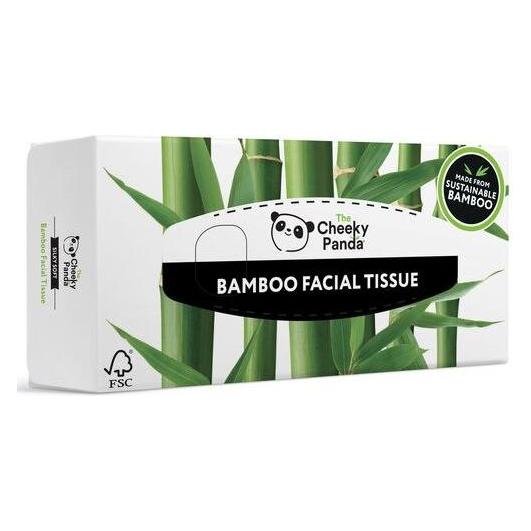 The Cheeky Panda The Naughty Panda 100 Percent Bamboo Facial Tissue Flat Box, 80 Pieces Of Tissue (FLAFTX12)