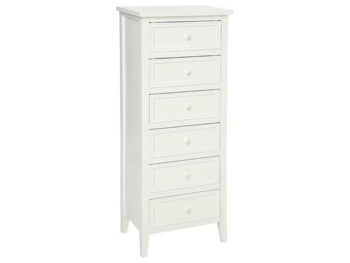 Chiffonnier  Charme  blanc 6 tiroirs - Atmosphera Créateur d'intérieur