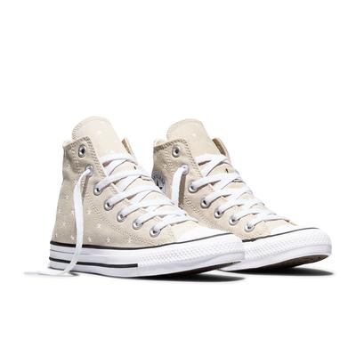 Sneaker CONVERSE "CHUCK TAYLOR ALL STAR EMBROIDERED", Damen, Gr. 37, papyrus, egret, schwarz, Textil, Schuhe Sneaker