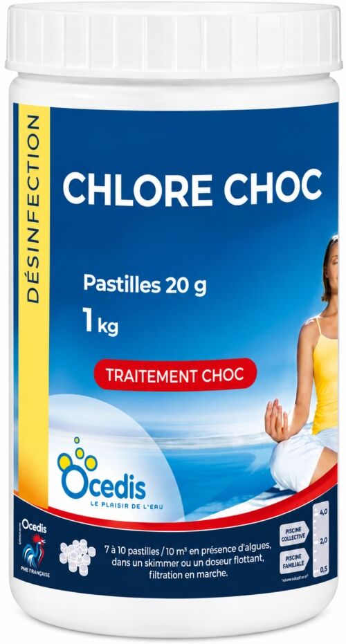 Traitement piscine OCEDIS Désinfectant multifonction FORCE 5 galets 250gr pot 1,25kg