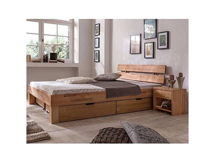 moebel-store24 Futonbett Judith, Kernbuche-Massiv Natur geölt 100 x 200 cm