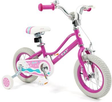 Costway 12 Inch Kids Bike for Aged 3-8 Years Old with Adjustable Handlebar Pink- Starlight Wave