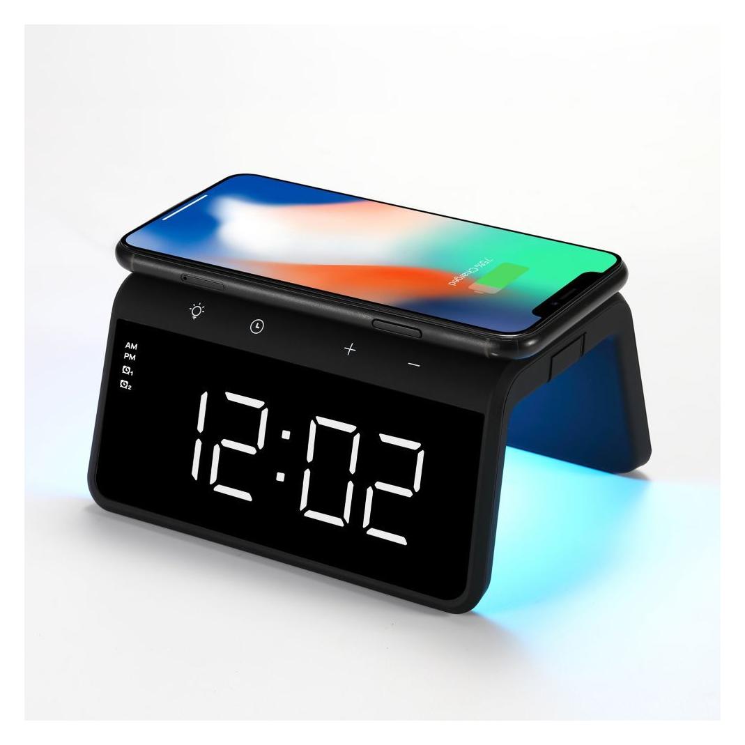 Evelatus Wireless Charging Clock (WCC01BK)