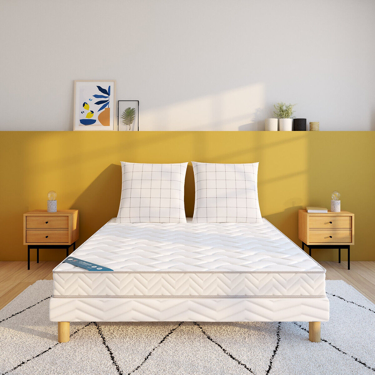 LA REDOUTE INTERIEURS Matelas mousse densité 25 Kg/m3, soutien mi-ferme, accueil moelleux