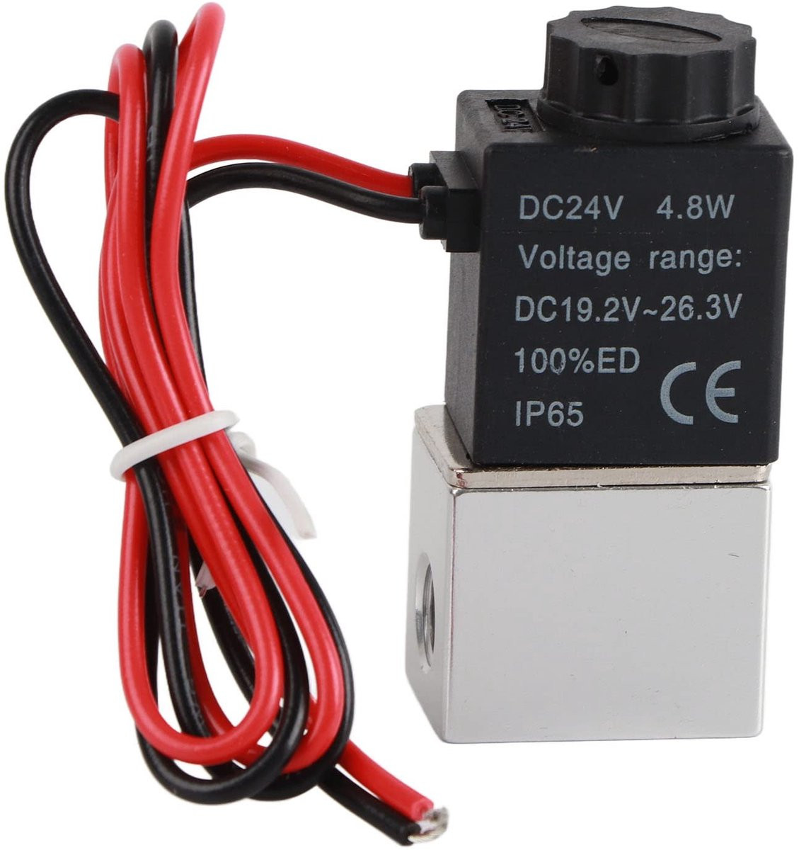 Allecta Elektrisch magneetventiel NPT G1/8 2-weg 2-positie normaal open zilver