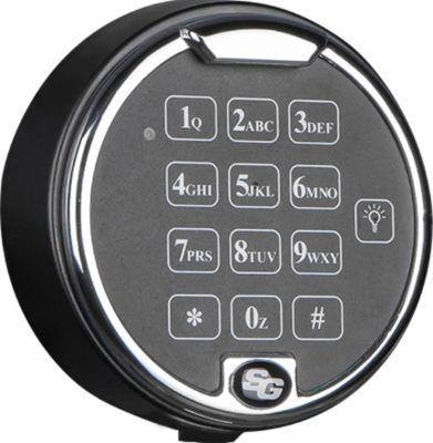 Elektronikschloss S&G Spartan 1006, für diverse Tresore/Wertschutzschränke, 1 Manager- & 1 Benutzercode, 39 mm vorstehend, Ø 95 mm, schwarz