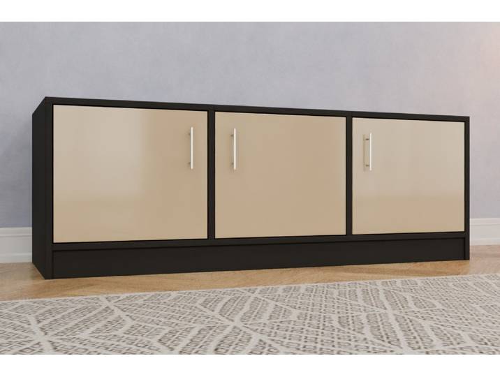 TV-Möbel nach Maß - Lackiertes Glas Magnolie satiniert - 51x145x50cm - Individuell konfigurieren