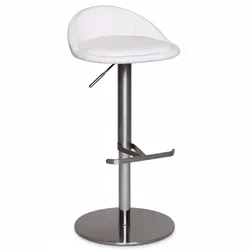 KADIMA DESIGN Barhocker DONAU, höhenverstellbar, halbrunde Rückenlehne, Edelstahl, max. 110 kg Belastung