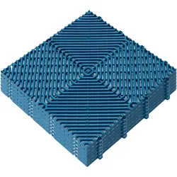 ArtPlast - Set aus 6 Terrassenfliesen 38,5x38,5 cm aus Polypropylen in Farbe Blau - ROMBO-Kollektion