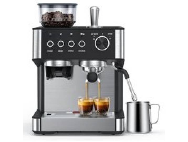 Machine À Café Expresso Avec Broyeur Et Mousseur À Lait Manuel Système De Pression De 15 Bars Chauffage Rapide Convient Pour Caf