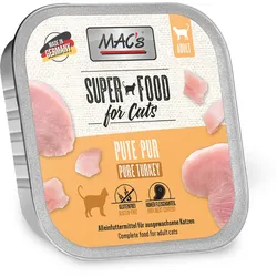 MAC's Cat 85g Schale Katzennassfutter 16 x 85 Gramm Pute Pur