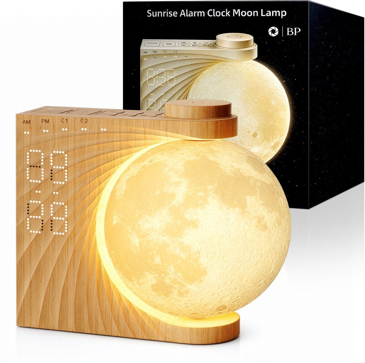BP Wake Up Light Lichtwekker met 10 kleuren - Bruin