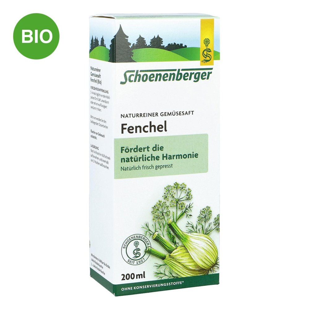 SALUS Pharma GmbH Schoenenberger Naturreiner Gemüsesaft Fenchel 00699690