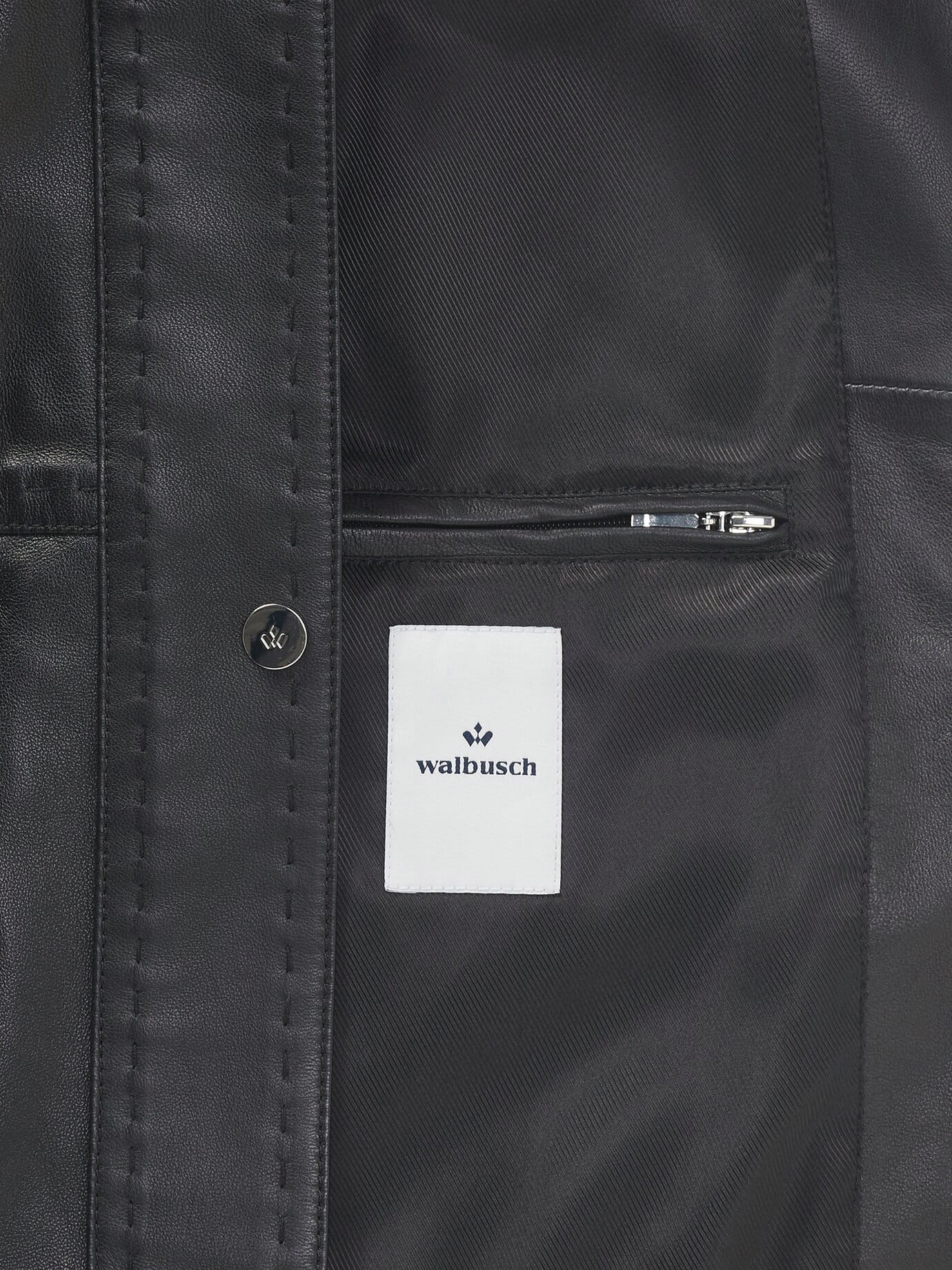 Walbusch Kurze Jacke aus Lammnappa, normale Größen#Kurzgrößen, Farbe Schwarz, 42, handschuhweich kurze, gerade Form Damen